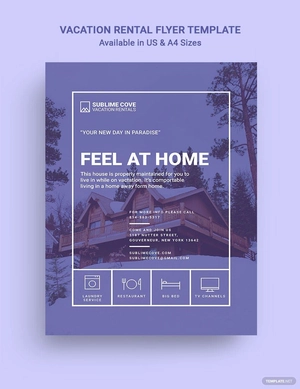 Modern Vacation Rental Flyer Template