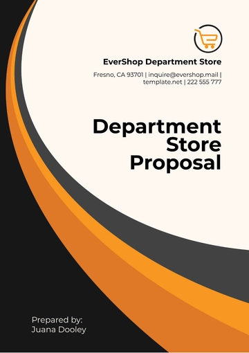 Free Department Store Proposal Template to Edit Online