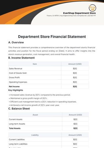 Free Department Store Financial Statement Template to Edit Online Free Department Store Financial Statement Template to Edit Online