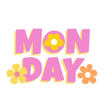 Free Monday Flower Template Clipart to Edit Online