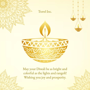 Free Yellow Diwali Instagram Post Template to Edit Online