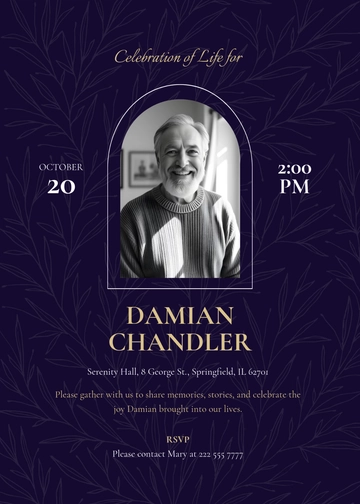Free Funeral Celebration of Life Template to Edit Online