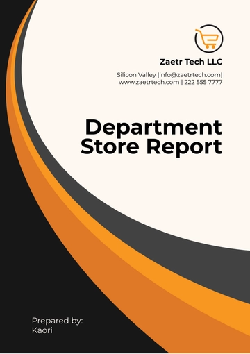Free Department Store Report Template to Edit Online
