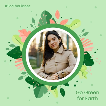 Free Environmentalist Facebook Profile Frame Template to Edit Online