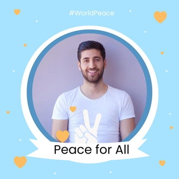 Free Peace Facebook Profile Frame Template to Edit Online