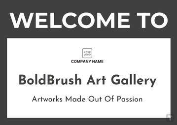 Free Art Gallery Signage Template to Edit Online