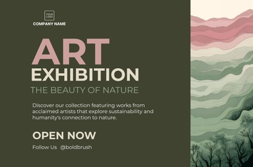 Free Art Gallery Banner Template to Edit Online