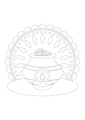 Free Dhanteras Drawing Template to Edit Online