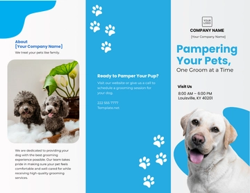 Free Dog Grooming Brochure Template to Edit Online