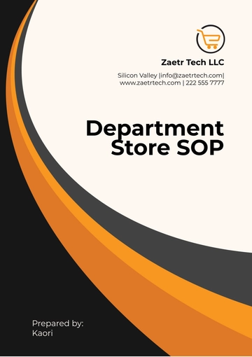 Free Department Store SOP Template to Edit Online