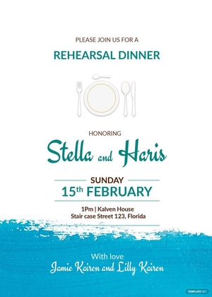 Rehearsal Dinner Invitation Template