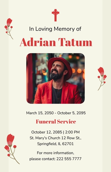 Free Funeral Poster Template to Edit Online