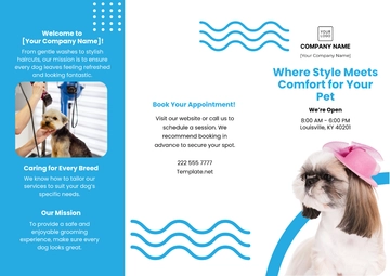 Free Dog Grooming Pamphlet Template to Edit Online