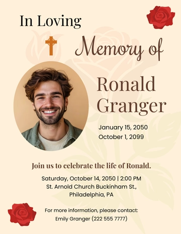 Free Funeral Flyer Template to Edit Online