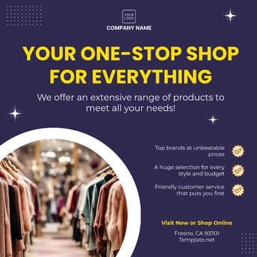 Free Department Store Social Media Post Template to Edit Online Free Department Store Social Media Post Template to Edit Online