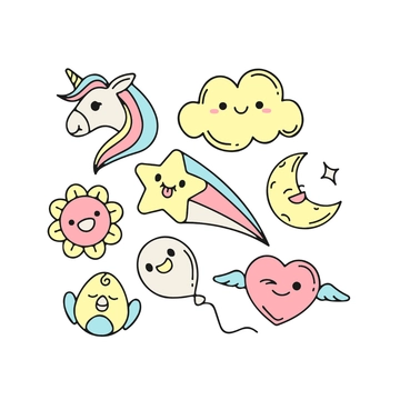 Free Cute Doodle Clipart to Edit Online
