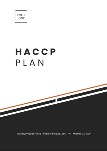 Free HACCP Plan Template to Edit Online