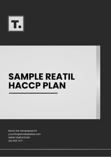 Free Sample Retail HACCP Plan Template to Edit Online
