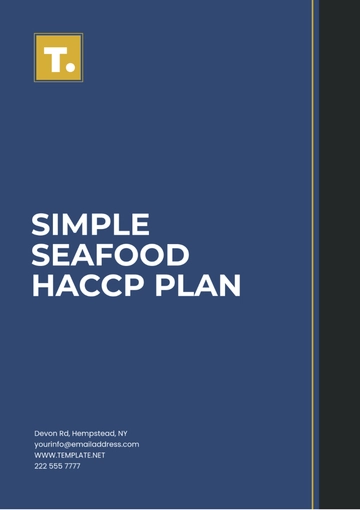 Free Simple Seafood HACCP Plan Template to Edit Online