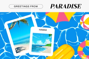 Free Colorful Travel Postcard Template to Edit Online