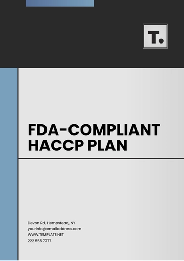 Free FDA-Compliant HACCP Plan Template to Edit Online