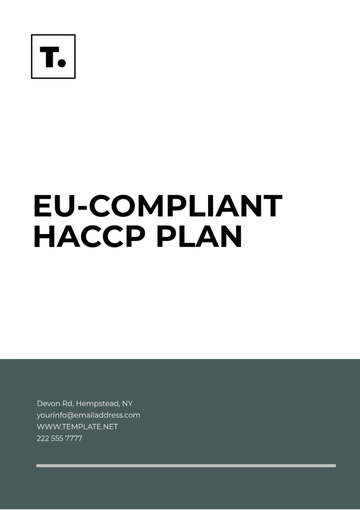 Free EU-Compliant HACCP Plan Template to Edit Online