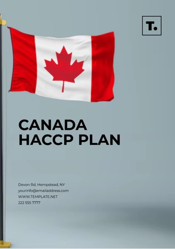 Free Canada HACCP Plan Design Template to Edit Online