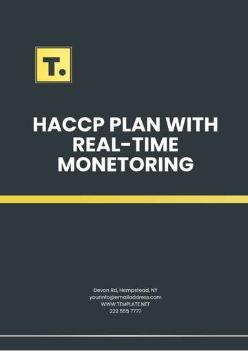 Free HACCP Plan With Real-Time Monitoring Template to Edit Online