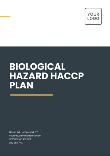 Free Biological Hazard HACCP Plan Template to Edit Online