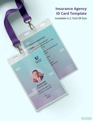 Insurance Agency ID Card Template