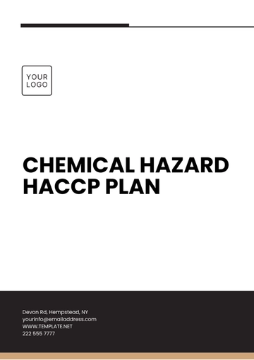 Free Chemical Hazard HACCP Plan Template to Edit Online