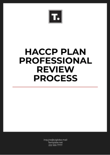 Free HACCP Plan Professional Review Process Template to Edit Online