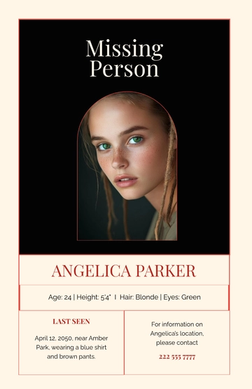 Free Clear Missing Poster Template to Edit Online