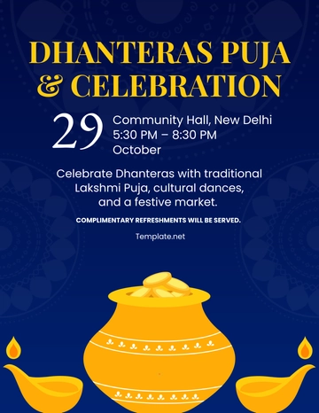 Free Dhanteras Flyer Template to Edit Online
