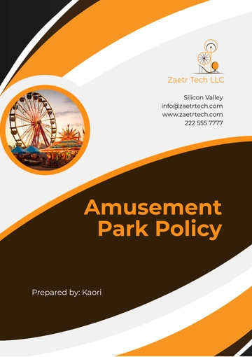 Free Amusement Park Policy Template to Edit Online