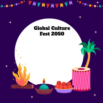Free Cultural Celebration Facebook Frame Template to Edit Online