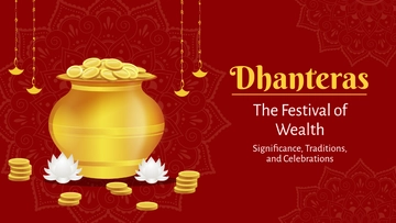 Free Dhanteras Presentation Template to Edit Online