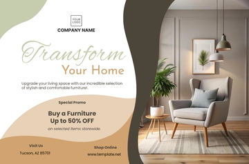 Free Furniture Store Banner Template to Edit Online