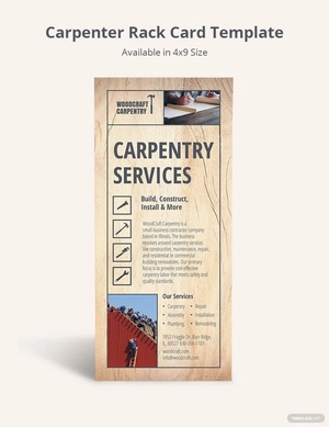 Carpenter Rack Card Template