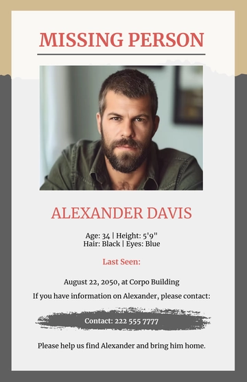 Free Editable Missing Poster Template to Edit Online