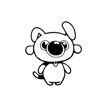Free Black and White Cartoon Clipart to Edit Online