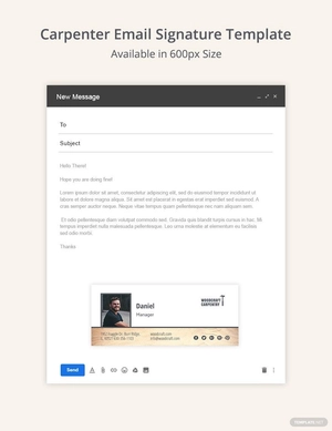 Carpenter Email Signature Template