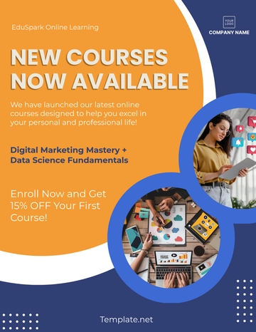 Free Online Learning Flyer Template to Edit Online