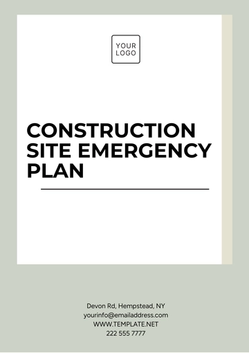 Free Construction Site Emergency Plan Template to Edit Online