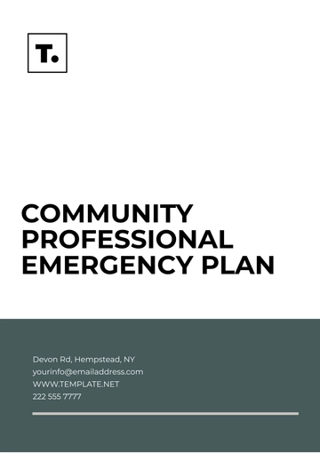 Free Community Professional Emergency Plan Template to Edit Online
