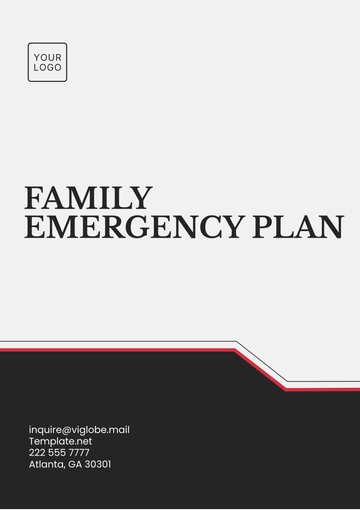 Free Family Emergency Plan Template to Edit Online
