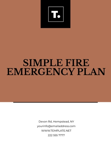 Free Simple Fire Emergency Plan Template to Edit Online