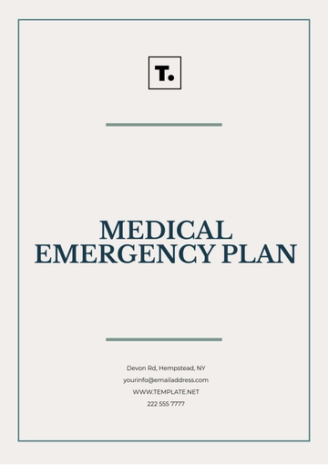 Free Medical Emergency Plan Template to Edit Online