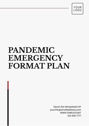 Free Pandemic Emergency Format Plan Template to Edit Online