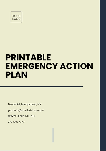 Free Printable Emergency Action Plan Template to Edit Online